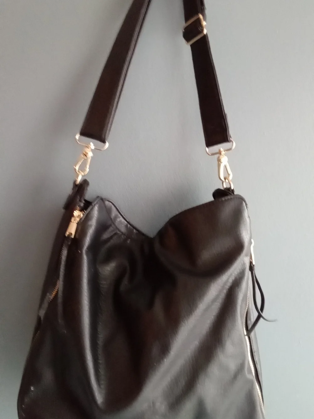 Juicy Couture Black Shoulder Hobo with Gold‎ Hardware